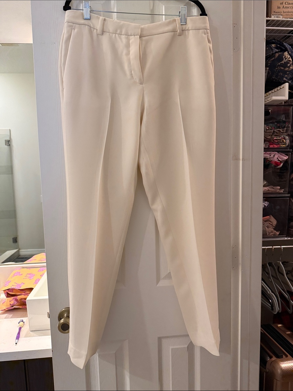 DKNY Cream Blouse with Black Label Accent